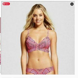 Shade & shore 34 D bikini top w/matching xs cheeky bottom